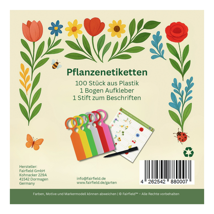 100 Stück in Hänger-Form, mehrfarbig
