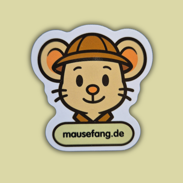 Aufkleber Mausefang Maus - wetterfest - 6,2 cm x 6,5 cm
